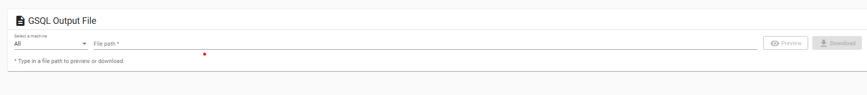 GSQL output file page