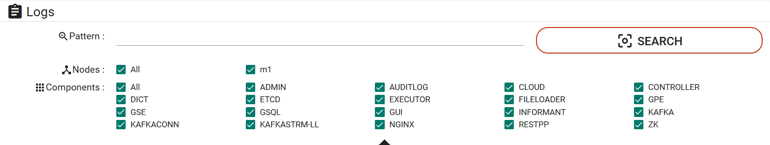 log search panel new