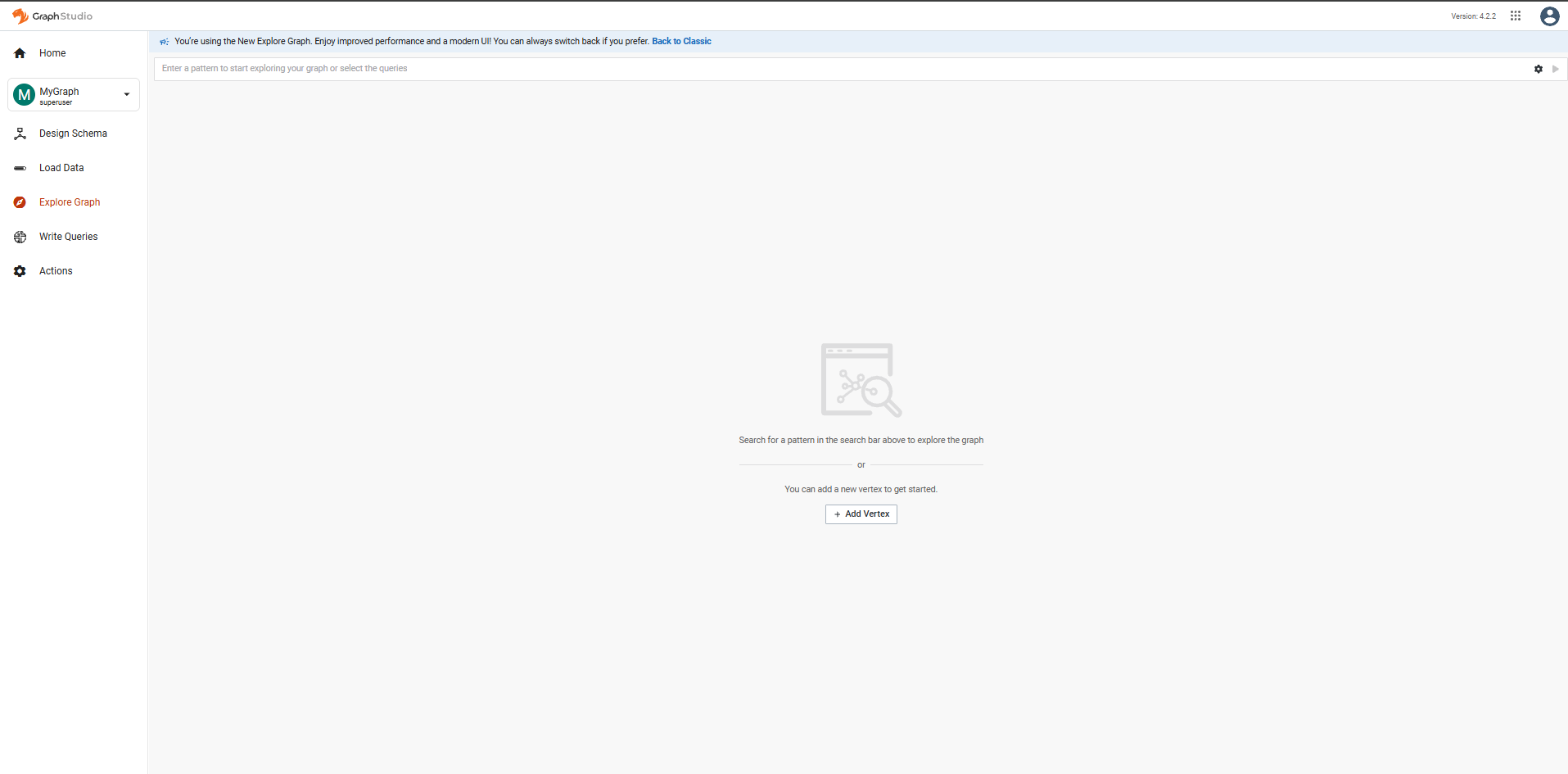 New Explore Graph landing page