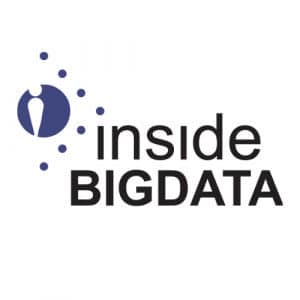 Logo of inside BIGDATA with a stylized letter i inside a blue circle, surrounded by small dots on the left. The text inside BIGDATA is written in black.