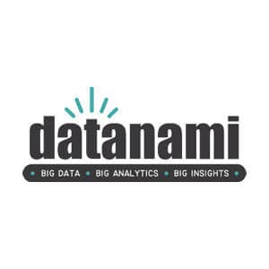 Logo of Datanami with the tagline Big Data, Big Analytics, Big Insights below it. The word datanami is in bold black letters with blue lines above it, and the tagline is in smaller font with colored dots separating the phrases.