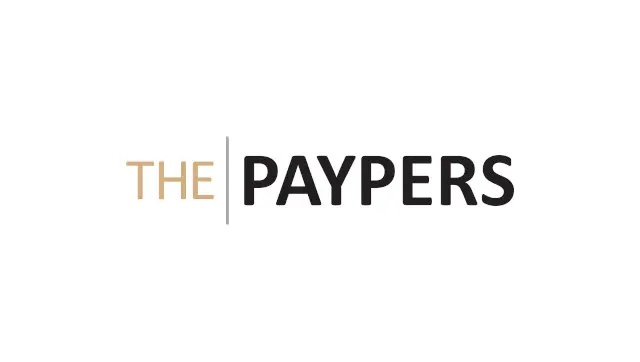 Logo of The Paypers, with THE in gold and PAYPERS in black, separated by a thin vertical line.