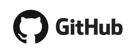 GitHub logo featuring a stylized cat silhouette inside a black circle, followed by the word GitHub in bold black letters.