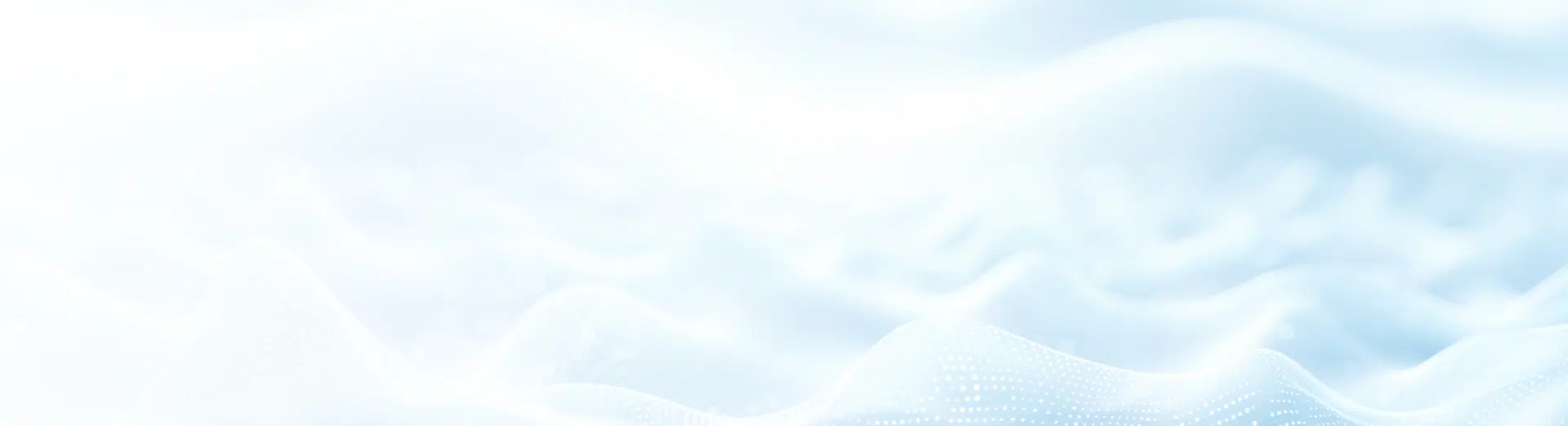 Abstract background featuring soft, undulating waves in pale blue and white hues, creating a serene and ethereal atmosphere. The waves resemble flowing fabric or gentle mist, adding a sense of calm and tranquility to the image.