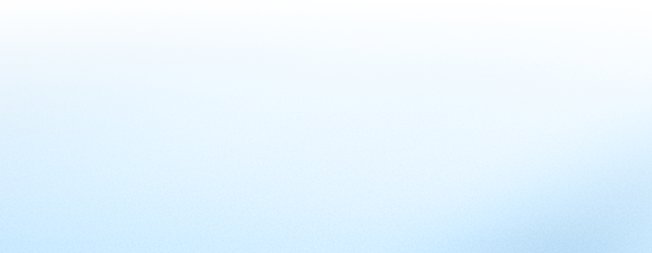 A smooth gradient background transitioning from white at the top to a light blue at the bottom.