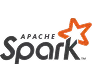 Apache Spark logo with the word “Spark” in bold letters and an orange, star-shaped spark design above the letter “K.” The word “Apache” appears in smaller text above “Spark.”.