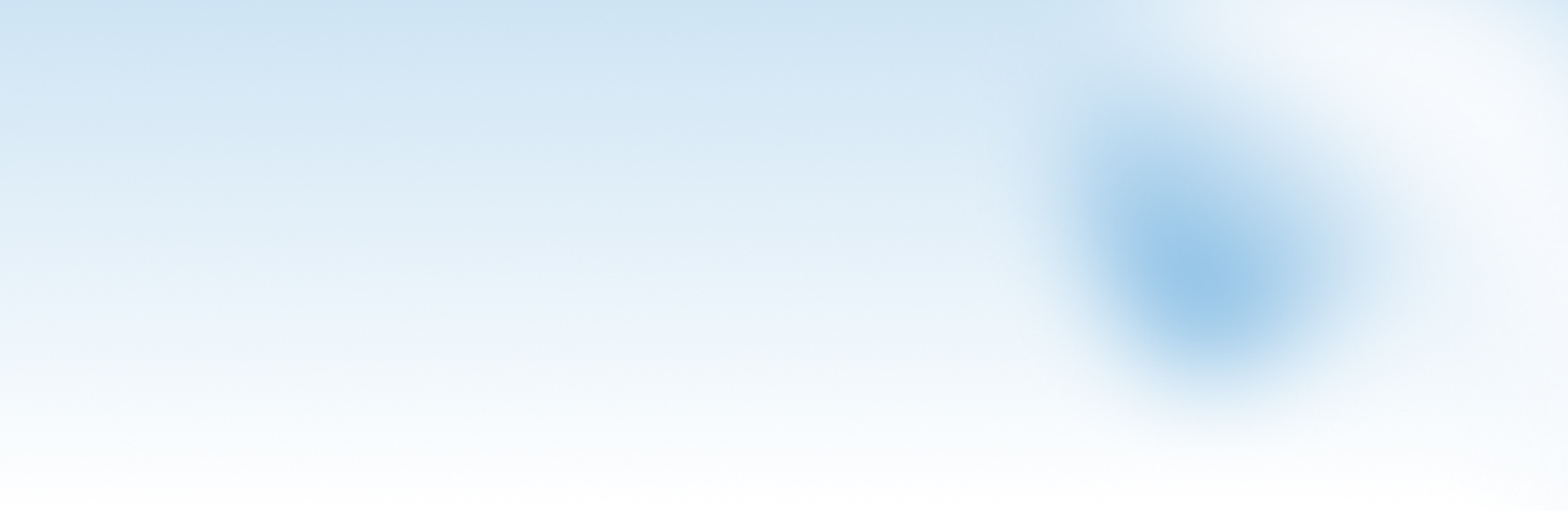 Light blue and white gradient background with a soft, blurry blue shape on the right side. The image has a calming and minimalistic appearance.